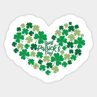 Saint Patricks day heart Sticker